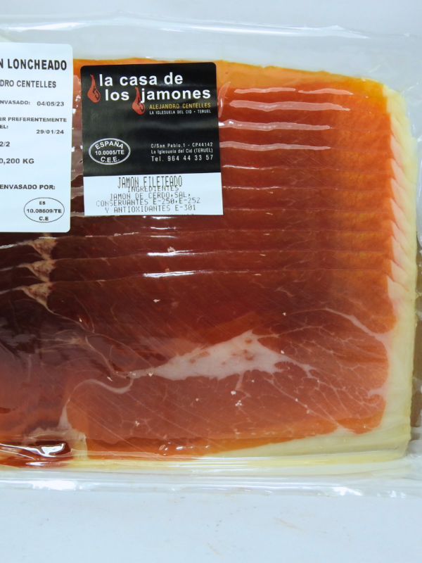 jamón serrano fileteado